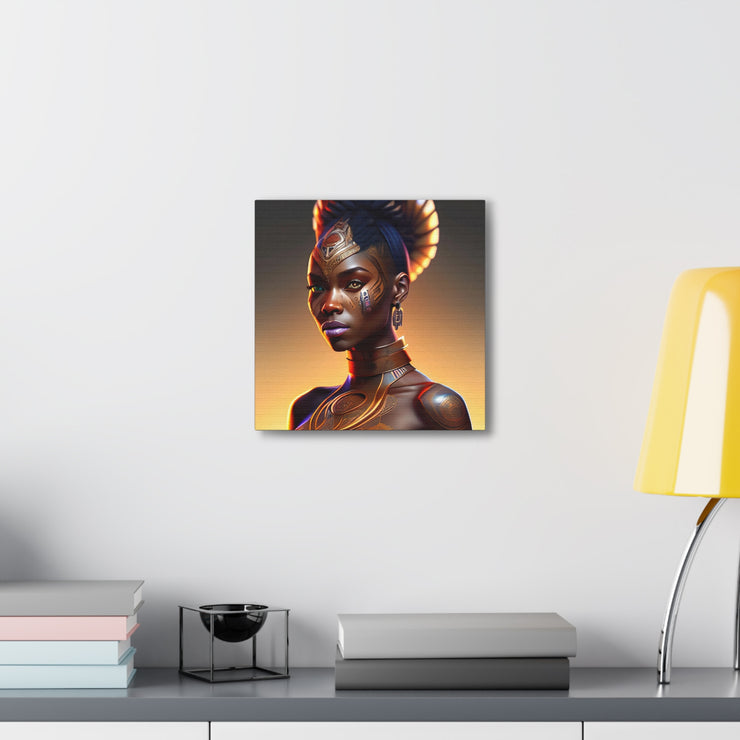 Afrofuturistic Princess Canvas Gallery Wraps