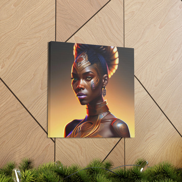 Afrofuturistic Princess Canvas Gallery Wraps