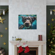 Terreir Dog face in Water Canvas Gallery Wraps