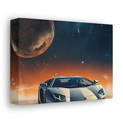 Lamborghini on the Moon Canvas Gallery Wraps