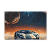 Lamborghini on the Moon Canvas Gallery Wraps