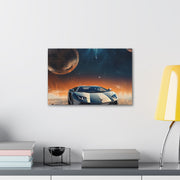 Lamborghini on the Moon Canvas Gallery Wraps