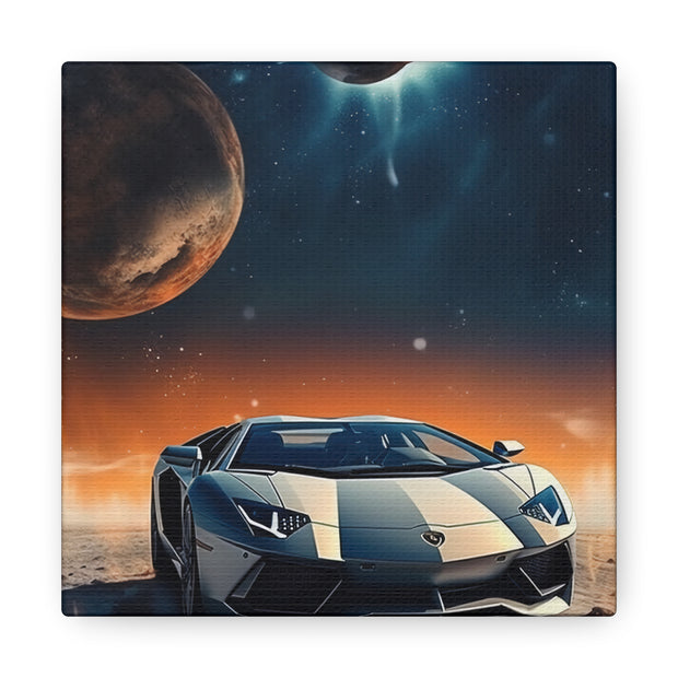 Lamborghini on the Moon Canvas Gallery Wraps