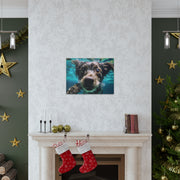 Terreir Dog face in Water Canvas Gallery Wraps