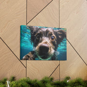 Terreir Dog face in Water Canvas Gallery Wraps