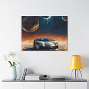 Lamborghini on the Moon Canvas Gallery Wraps