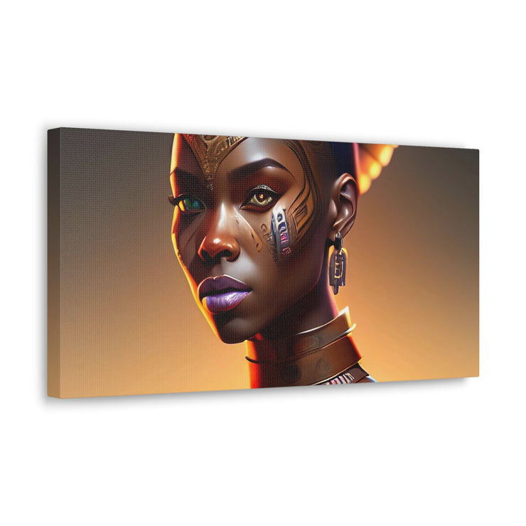 Afrofuturistic Princess Canvas Gallery Wraps