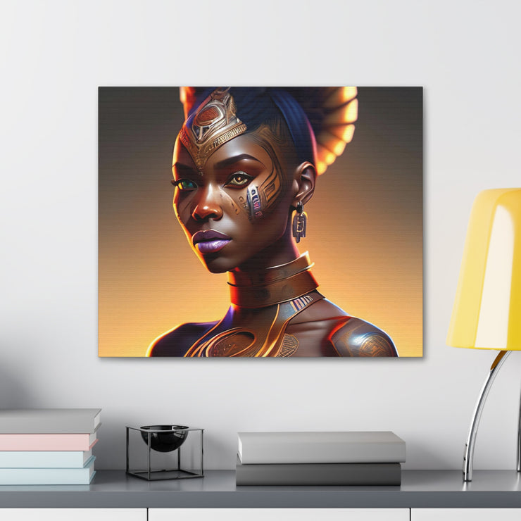 Afrofuturistic Princess Canvas Gallery Wraps