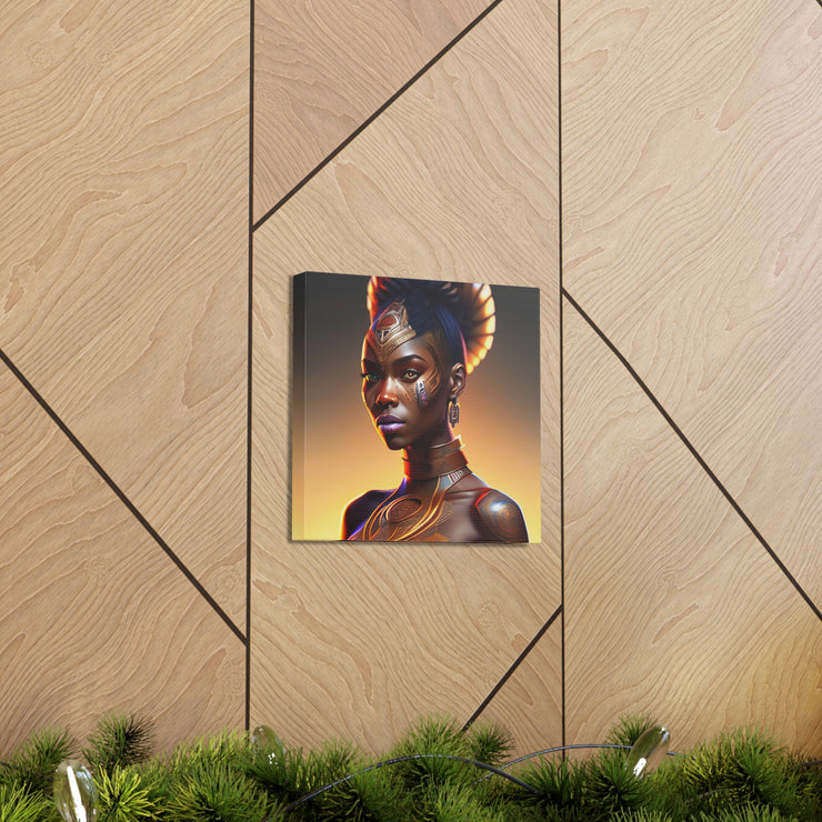 Afrofuturistic Princess Canvas Gallery Wraps