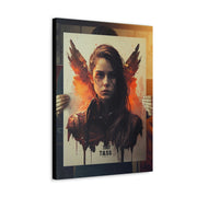 Beige Femenine Dark Angel Canvas Gallery Wraps