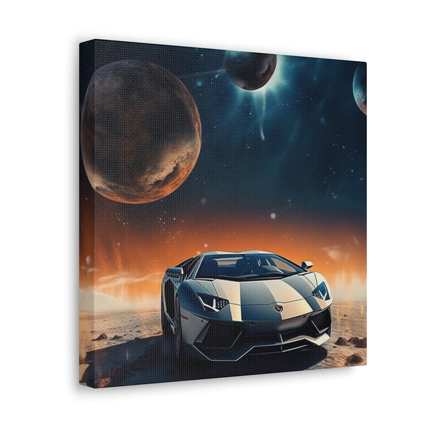 Lamborghini on the Moon Canvas Gallery Wraps