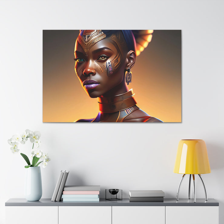 Afrofuturistic Princess Canvas Gallery Wraps