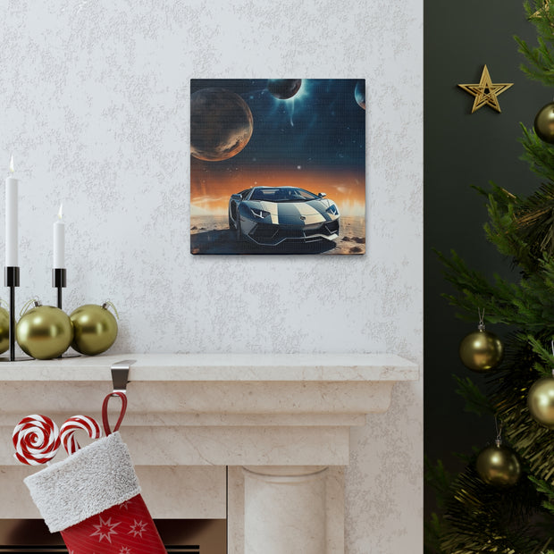 Lamborghini on the Moon Canvas Gallery Wraps