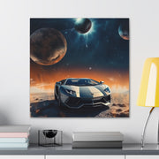 Lamborghini on the Moon Canvas Gallery Wraps