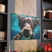 Terreir Dog face in Water Canvas Gallery Wraps