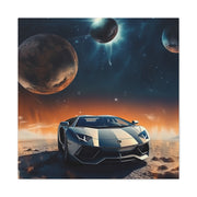 Lamborghini on the Moon Canvas Gallery Wraps