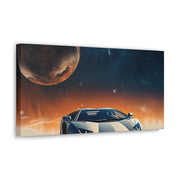 Lamborghini on the Moon Canvas Gallery Wraps