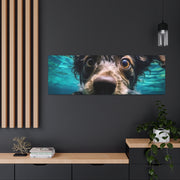 Terreir Dog face in Water Canvas Gallery Wraps