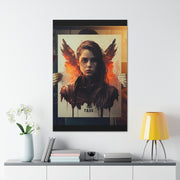 Beige Femenine Dark Angel Canvas Gallery Wraps