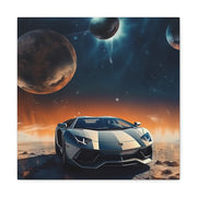 Lamborghini on the Moon Canvas Gallery Wraps