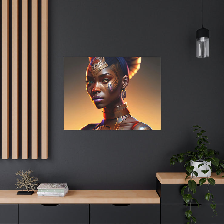 Afrofuturistic Princess Canvas Gallery Wraps