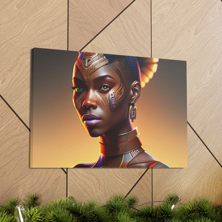 Afrofuturistic Princess Canvas Gallery Wraps