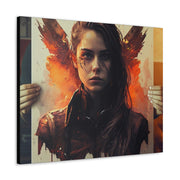 Beige Femenine Dark Angel Canvas Gallery Wraps