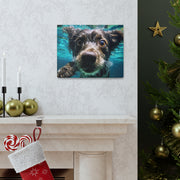 Terreir Dog face in Water Canvas Gallery Wraps