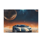 Lamborghini on the Moon Canvas Gallery Wraps