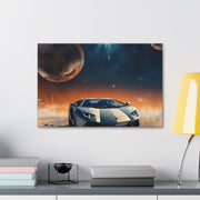 Lamborghini on the Moon Canvas Gallery Wraps