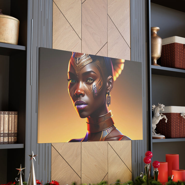 Afrofuturistic Princess Canvas Gallery Wraps