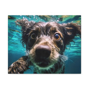 Terreir Dog face in Water Canvas Gallery Wraps