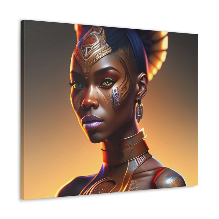 Afrofuturistic Princess Canvas Gallery Wraps