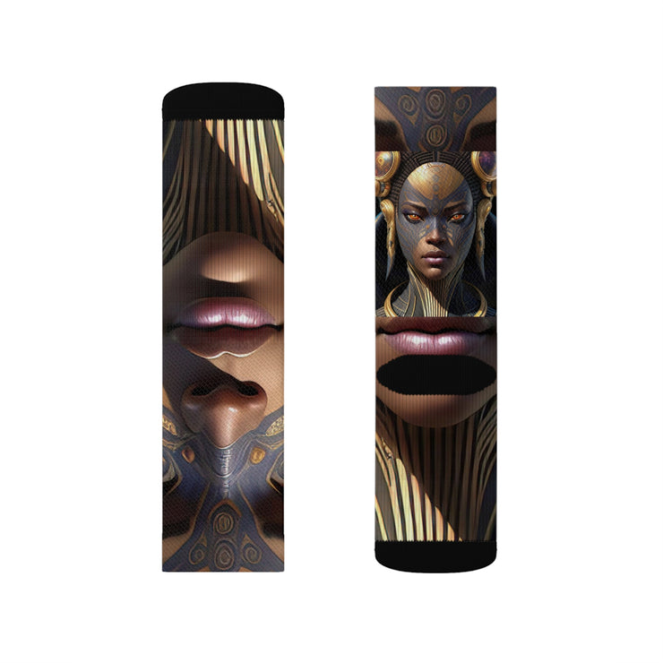 Afro futurism #2 Sublimation Socks