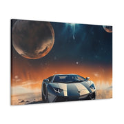 Lamborghini on the Moon Canvas Gallery Wraps