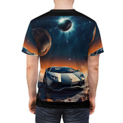 Lamborghini on the Moon Unisex Cut & Sew Tee (AOP)