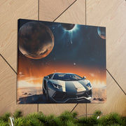 Lamborghini on the Moon Canvas Gallery Wraps