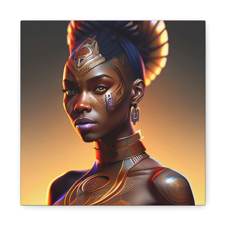 Afrofuturistic Princess Canvas Gallery Wraps