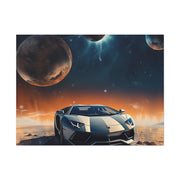 Lamborghini on the Moon Canvas Gallery Wraps