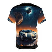 Lamborghini on the Moon Unisex Cut & Sew Tee (AOP)