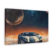 Lamborghini on the Moon Canvas Gallery Wraps