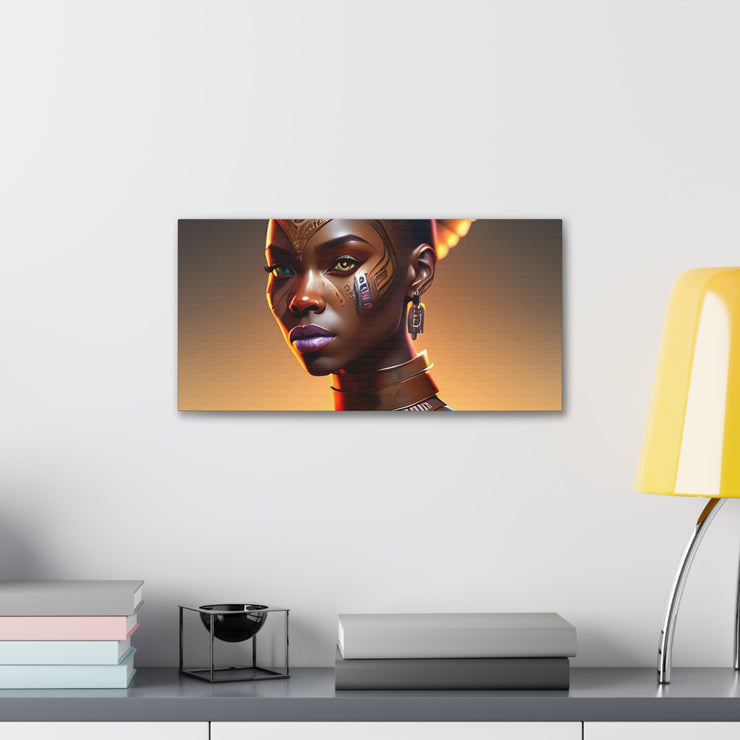 Afrofuturistic Princess Canvas Gallery Wraps