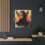 Beige Femenine Dark Angel Canvas Gallery Wraps