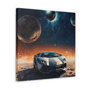 Lamborghini on the Moon Canvas Gallery Wraps