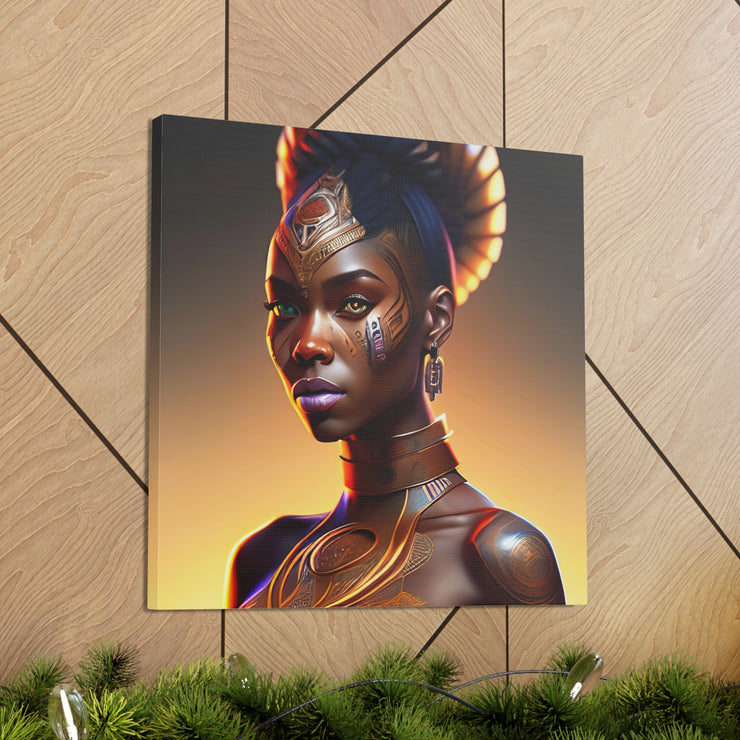 Afrofuturistic Princess Canvas Gallery Wraps