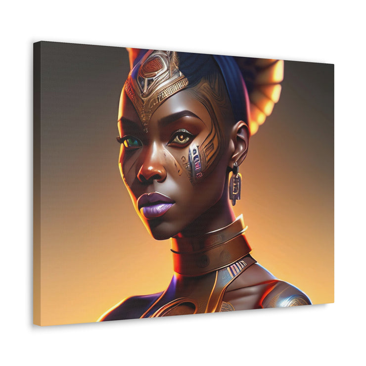 Afrofuturistic Princess Canvas Gallery Wraps