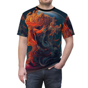 Colorful Fantasy Realism Unisex Cut & Sew Tee (AOP)