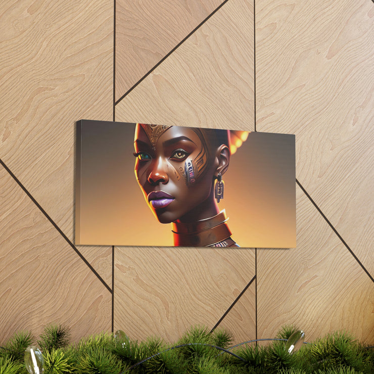 Afrofuturistic Princess Canvas Gallery Wraps