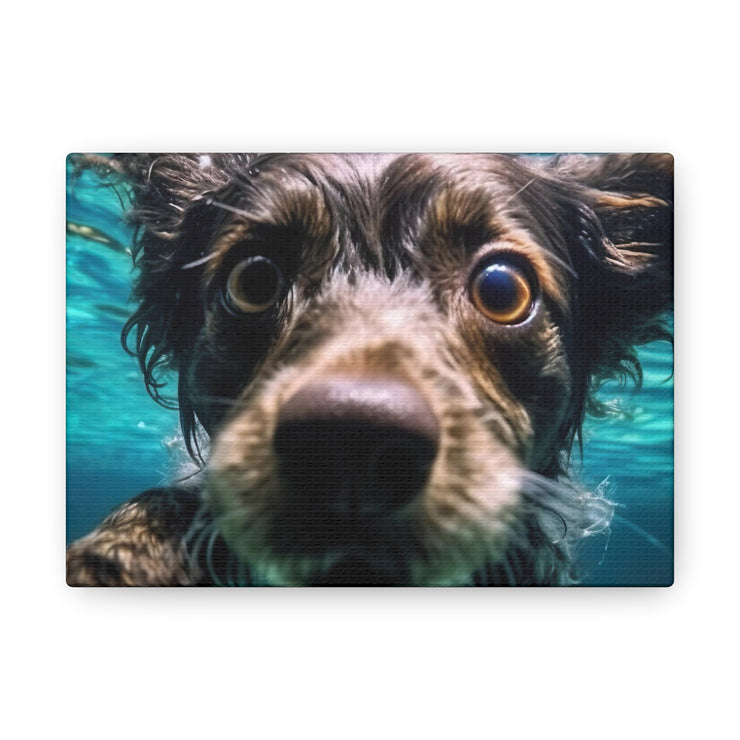 Terreir Dog face in Water Canvas Gallery Wraps