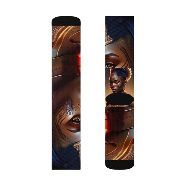 Afro futurism Sublimation Socks